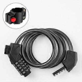 1.1M 5-Digit Code Steel Cable Lock