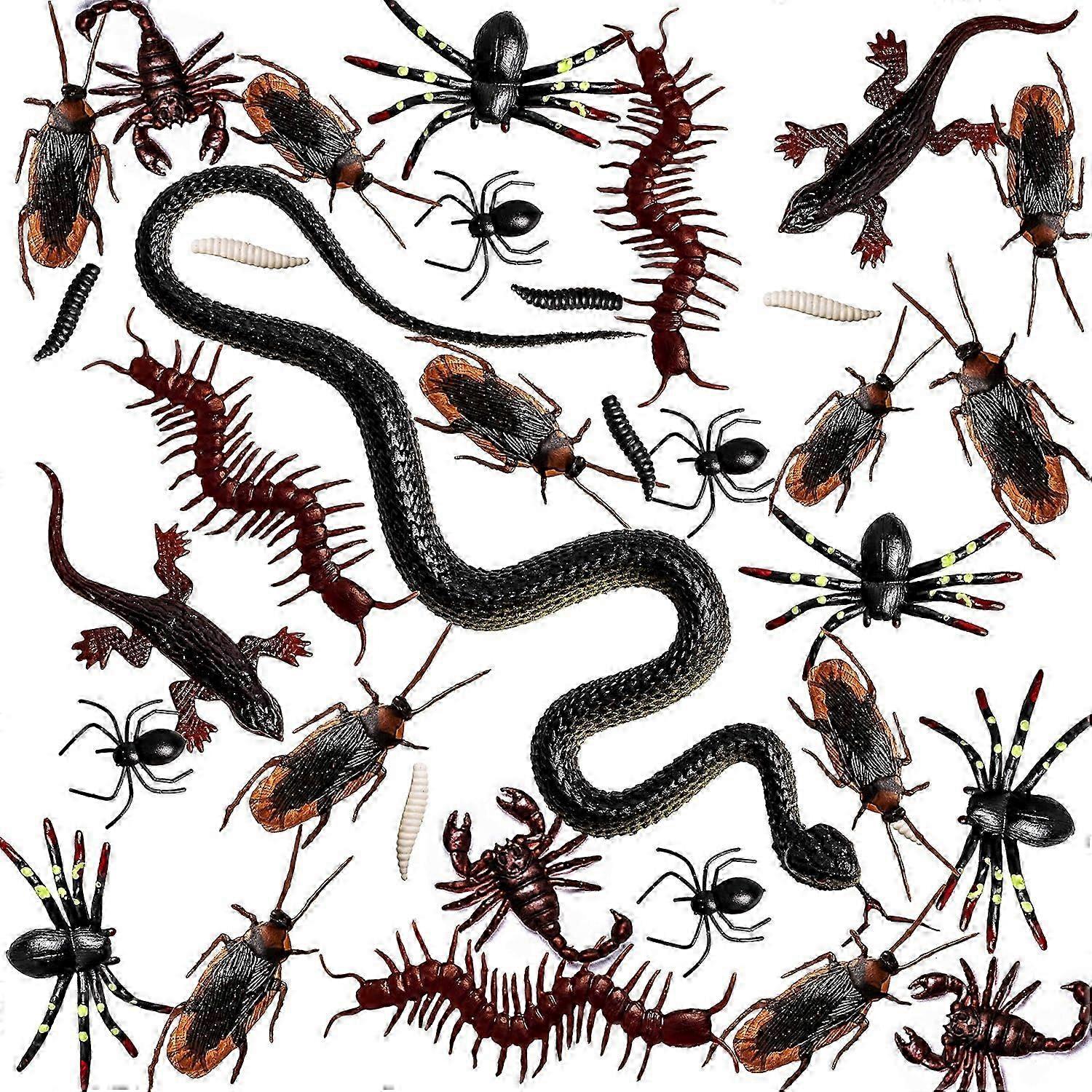 148Pcs Flexible Halloween Prank Insects