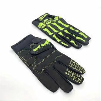 Skull Print Full Finger Cycling Gloves, Touch Screen Riding Gloves, Warm Anti-Slip Breathable for Outdoor Sports