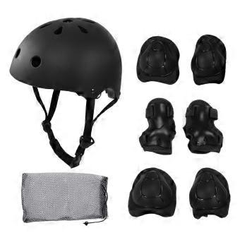 7-delige Celsiusset voor kinderen: helm, kniebeschermers, elleboogbeschermers. Ademende set voor fietsen, schaatsen en andere activiteiten.