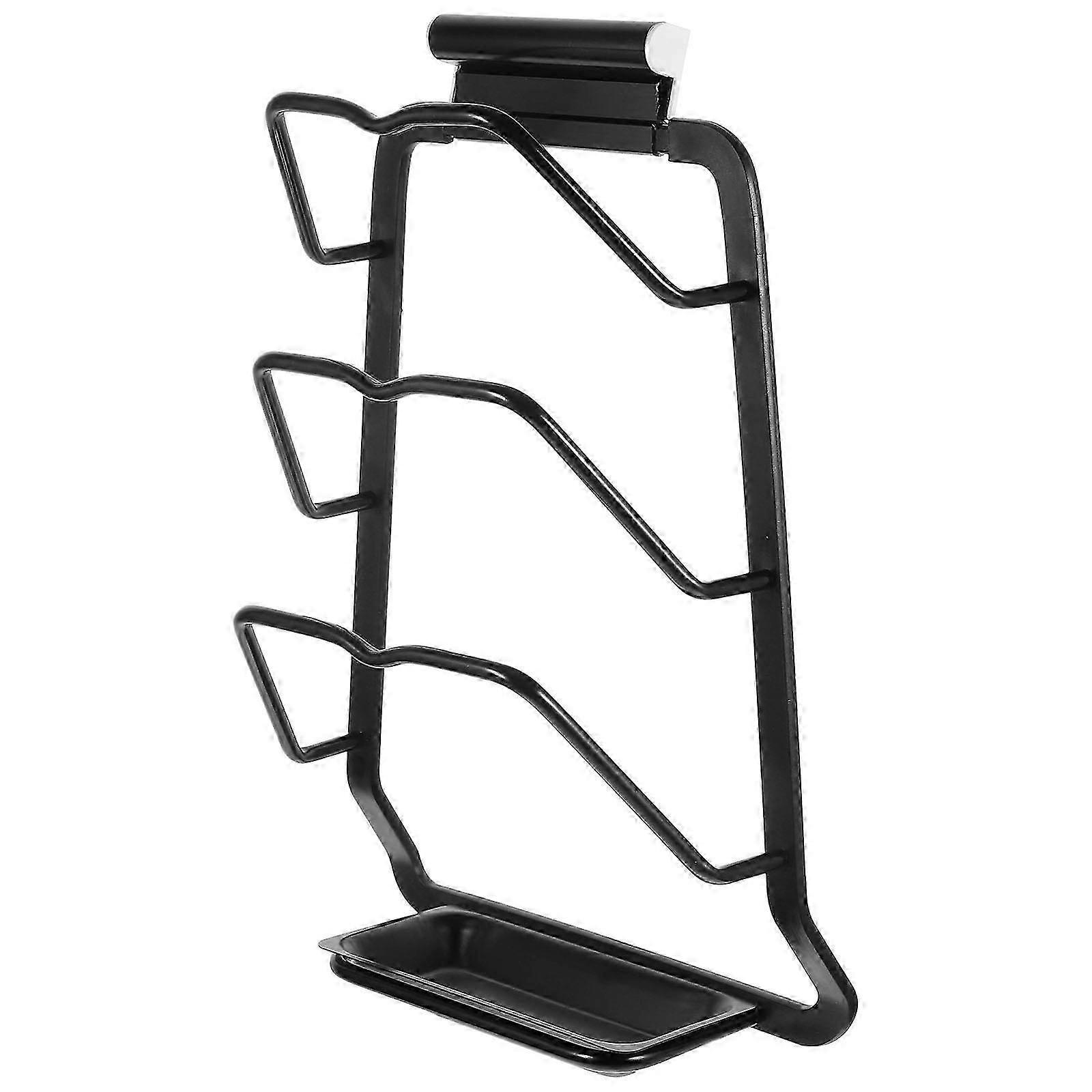 Slim Black Lid Holder Wall Mounted