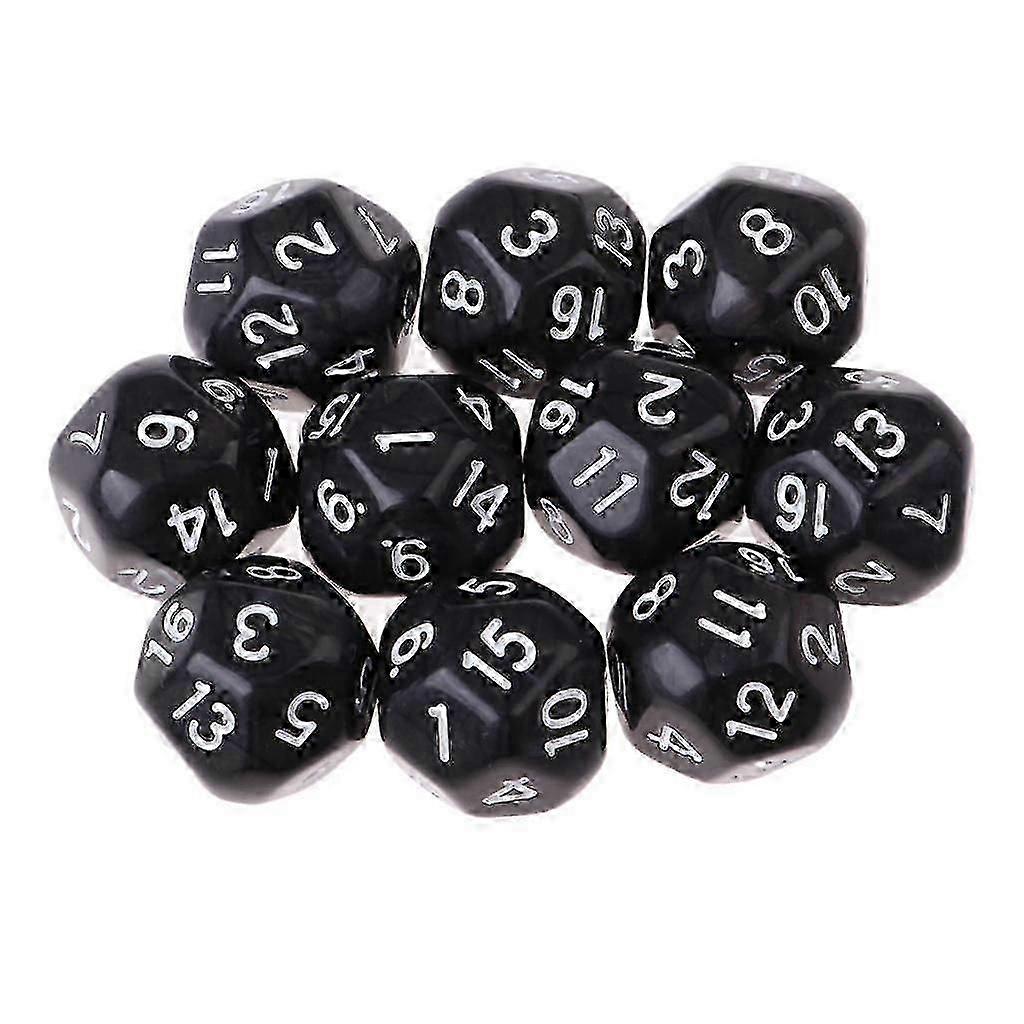 16 Sided Blue Game Dice 10pcs D16 Polyhedral Dice Set
