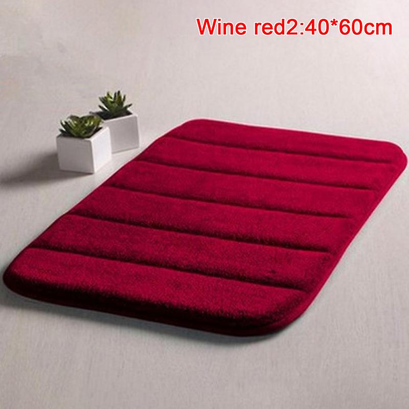 Home Bath Mat Coral Fleece Carpet Non-slip Memory Foam Washable Rug Floor Mat