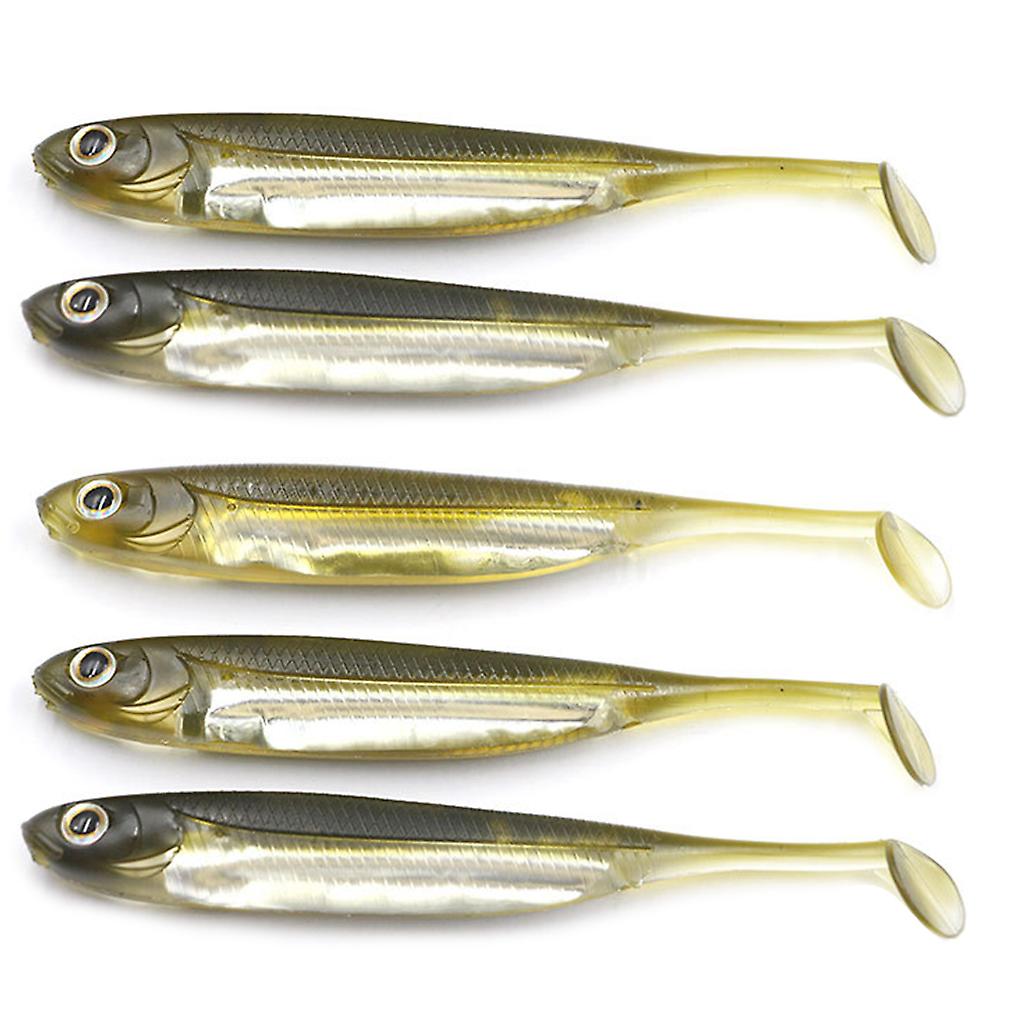 5Pcs Soft Fishing Köder Soft Paddle Tail Angeln Swimbaits Köder, Angelköder