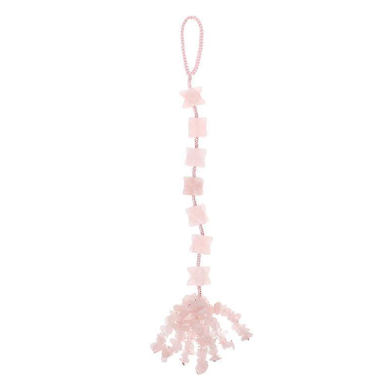 24X3cm Pink Vehicle Rear View Mirror Ornaments Exquisite Car Pendant Hanging Ornament For Bag Delica