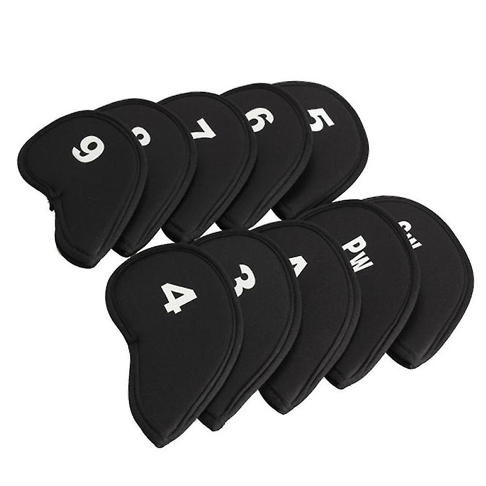 10pcs Reused Golf Club Iron Head Cover Case Protector Case With Number Tag