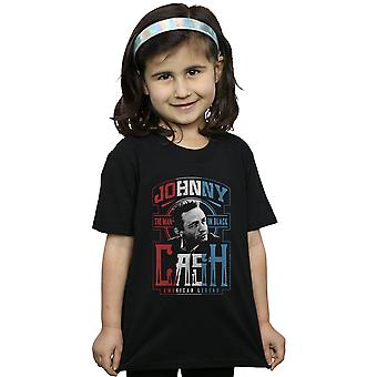 Johnny Cash tyttöjen punainen, valkoinen ja käteistä t-paita