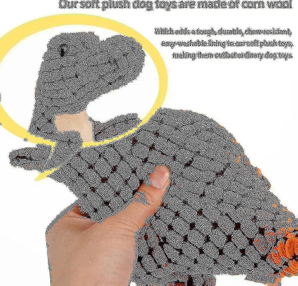 Indestructible Robust Dino, Squeaky Dog Toys For Aggressive Chewers, Stuffed Dog Toy Plush Dog Toy