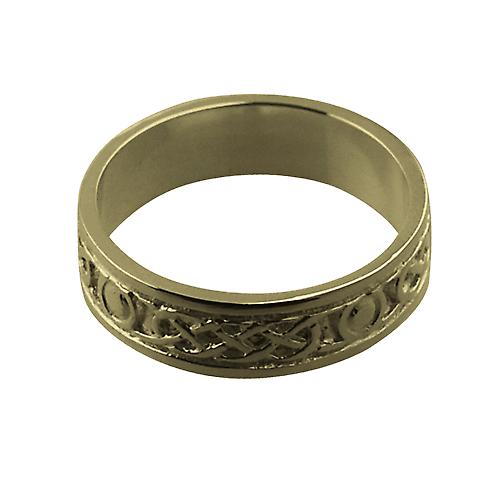 9ct Gold 6mm Celtic Wedding Ring Size Z