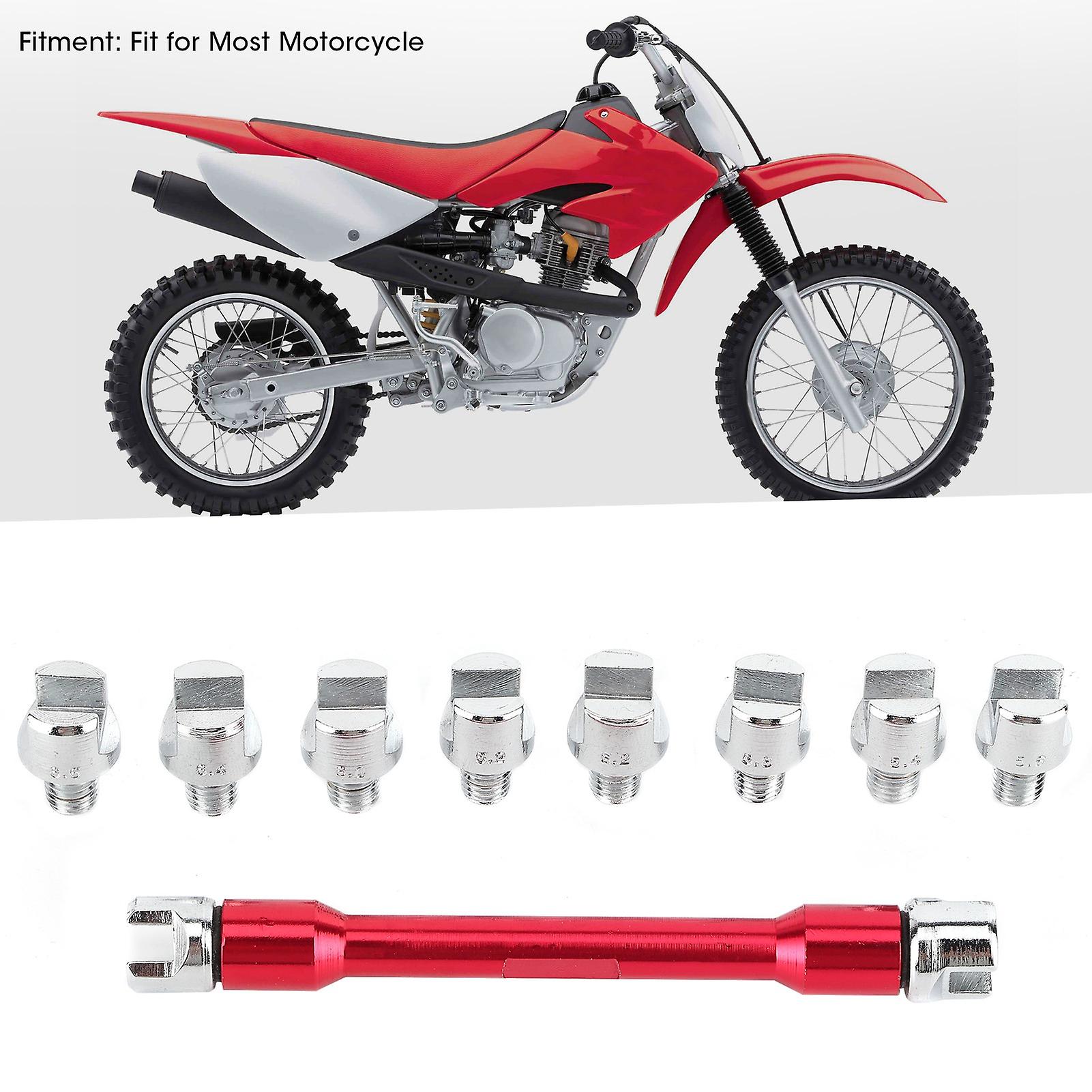 Motorcycle Spoke Wrench CNC Spanner Set 5.06.8 Length 93mm/3.7in convenient and practical for Most Motorbike