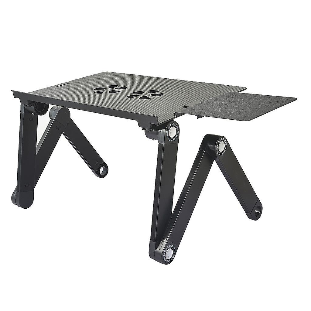 LAPTOP DESK ADJUSTABLE PORTABLE COMPUTER STAND 360 DEGREE ROTATION Black