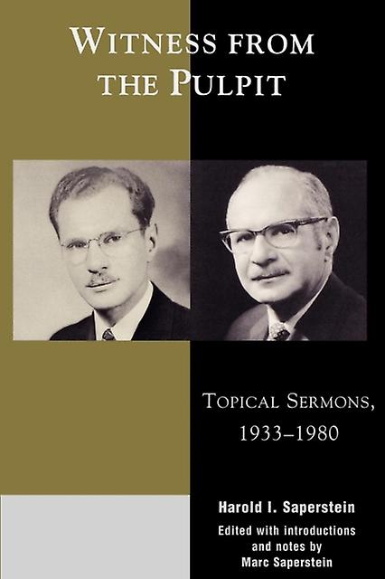 Witness From The Pulpit by Marc Saperstein Paperback Book
