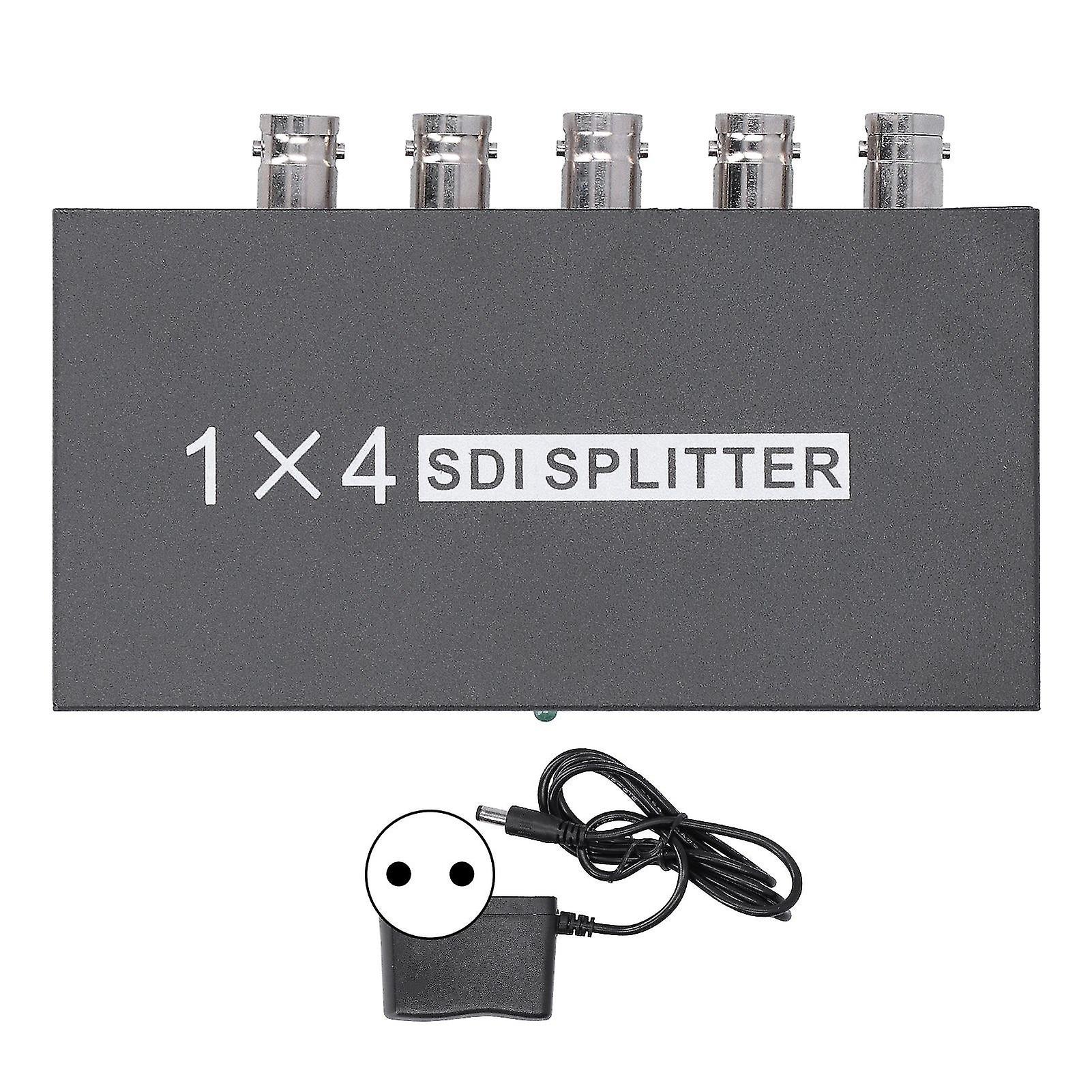 100240V F214 Sdi Splitter 1x4 1 In 4 Out Supports Sd/hd/3gsdi Repeater Extendereu Plug