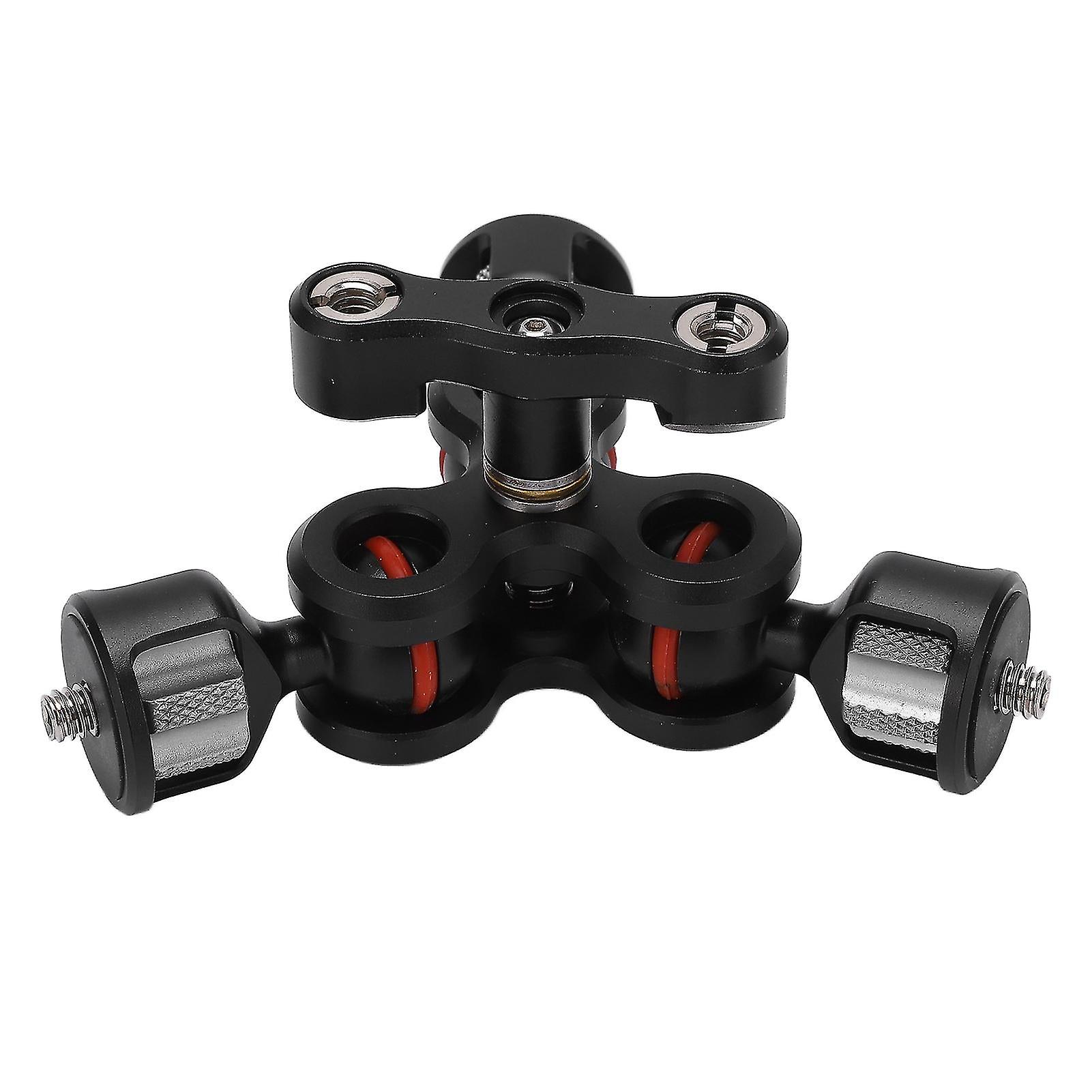 Camera Three Ballhead Arm 360 Degree Rotation Articulating Arm With 1/4 Inch To 3/8 Inch Screws For Monitor Led Light