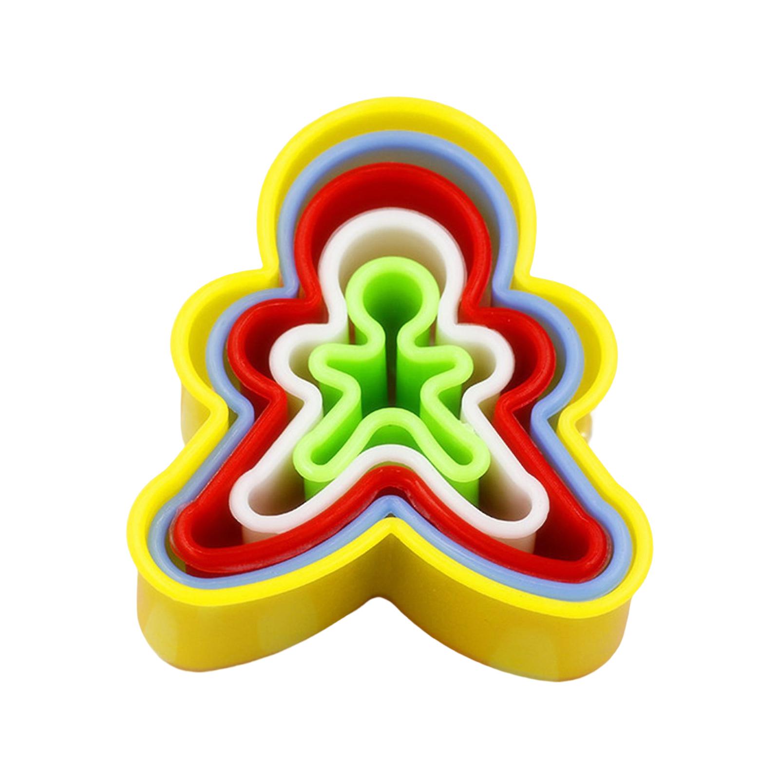 5pcs Colored Biscuit Cutting Molds Diy Plastic Baking Molds Set