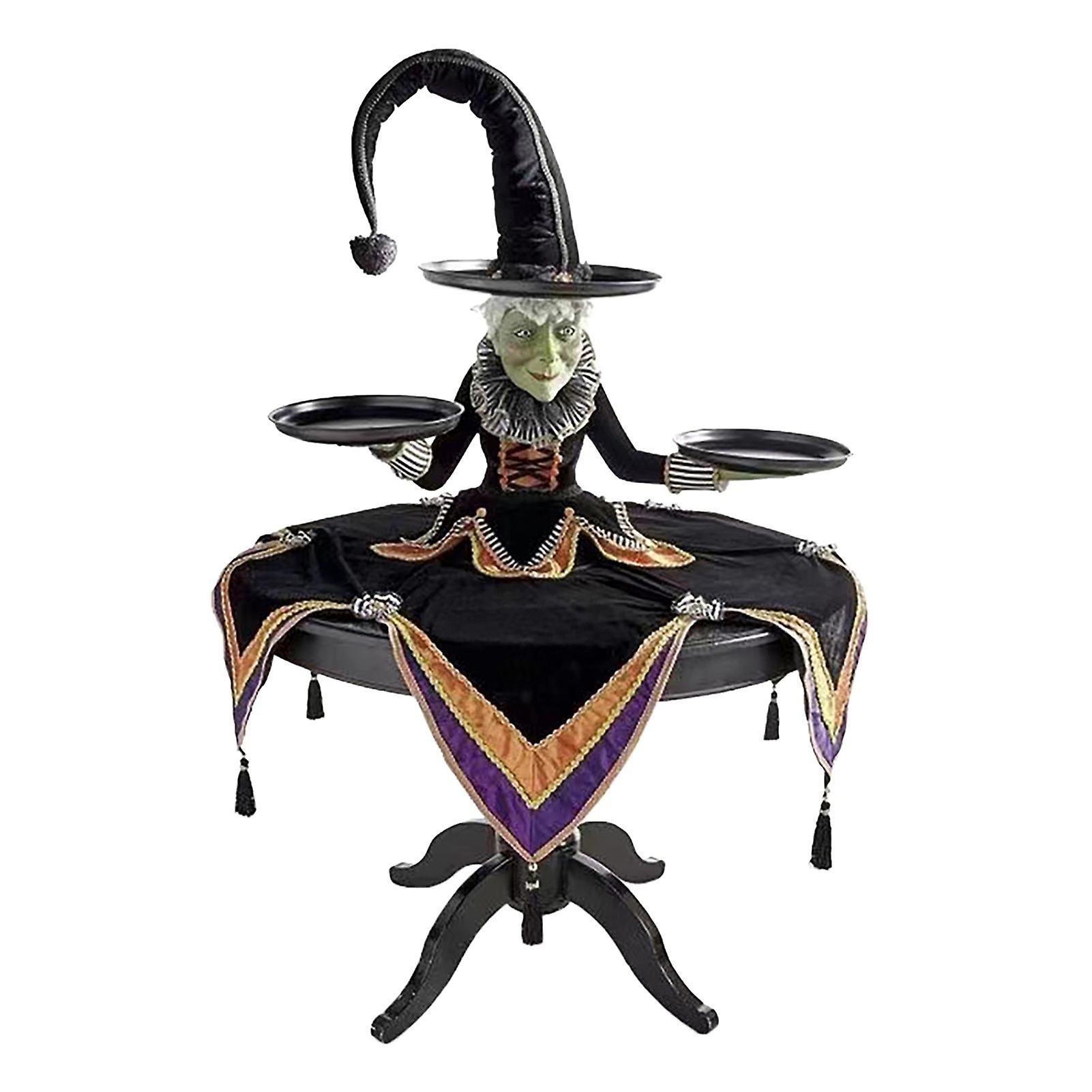 Halloween Witch Snack Bowl Stand Table Art Home Room Decoration Suitable For Halloween Party Decor