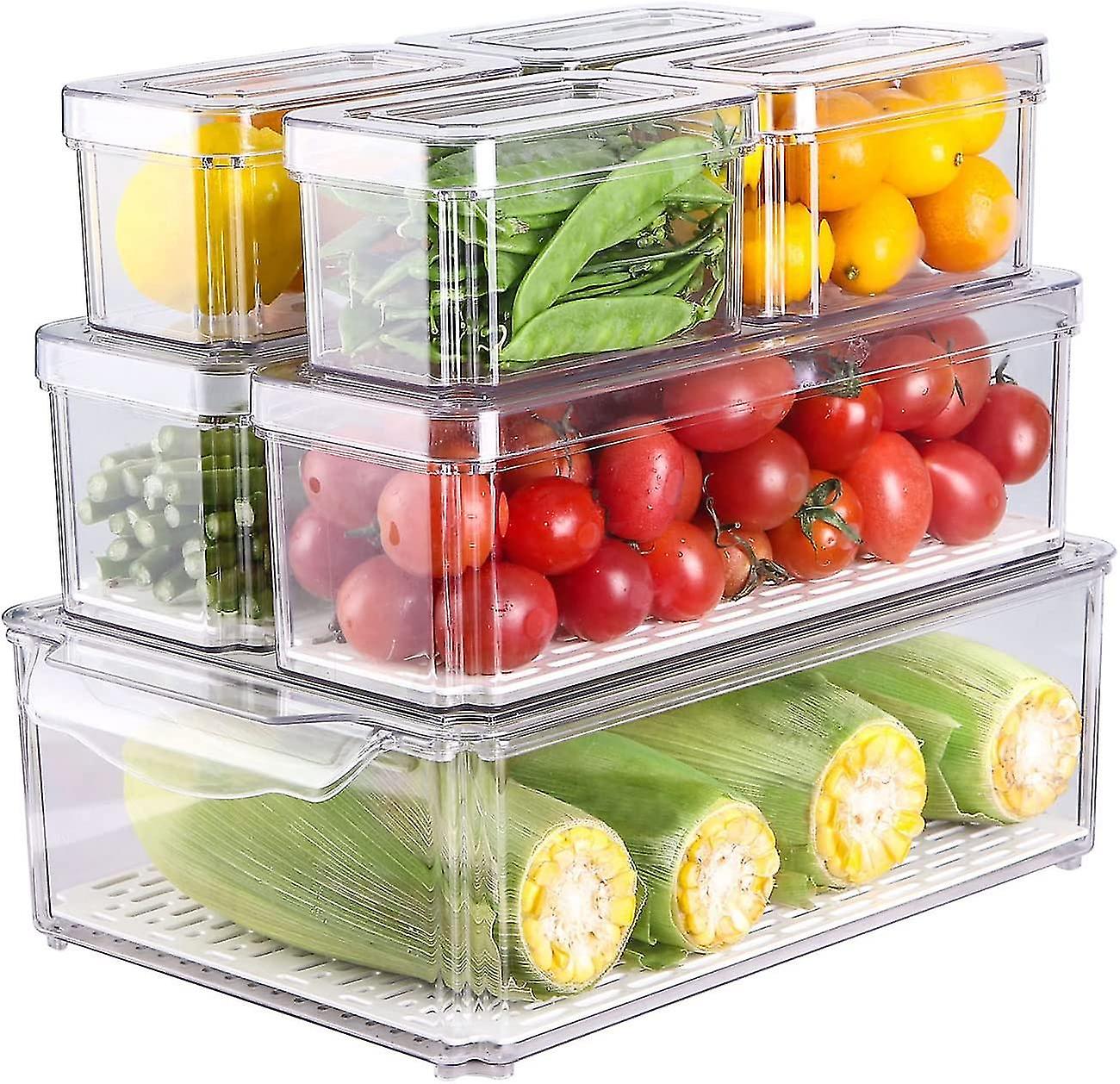 Refrigerator Storage Boxfridge Storage Kitchen Refrigerator Storage Box,one Package30*10*9.8cmtransp