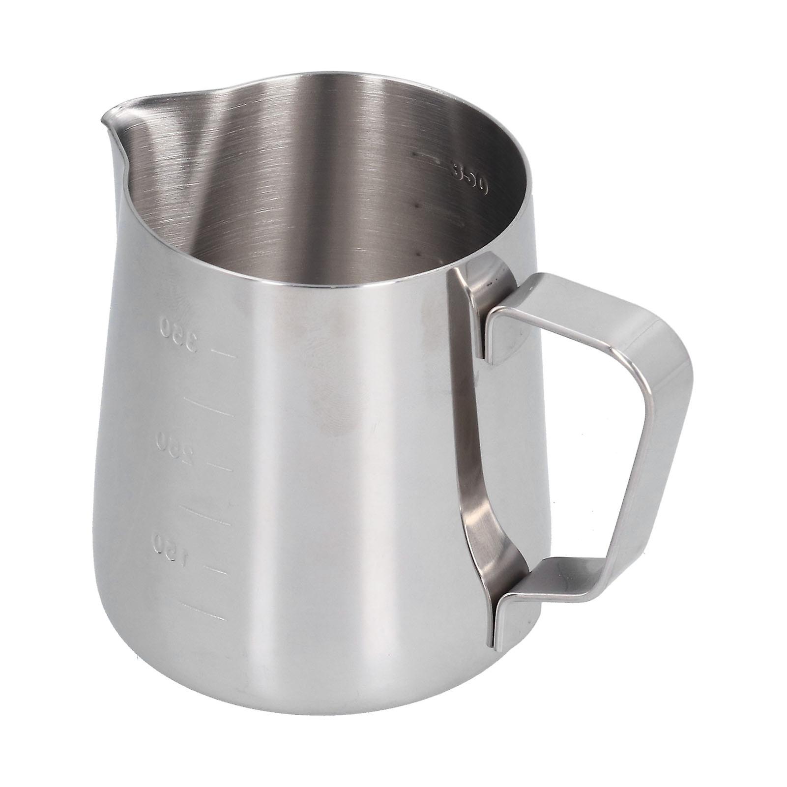 400ml Stainless Steel Frothing Cup with Scale, 120x83x92mm