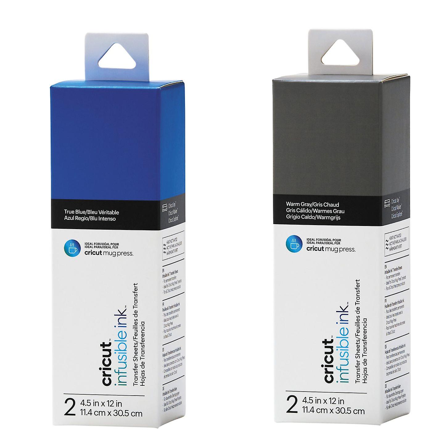 4 transfer sheets for Mug Press - Blue+ Grey