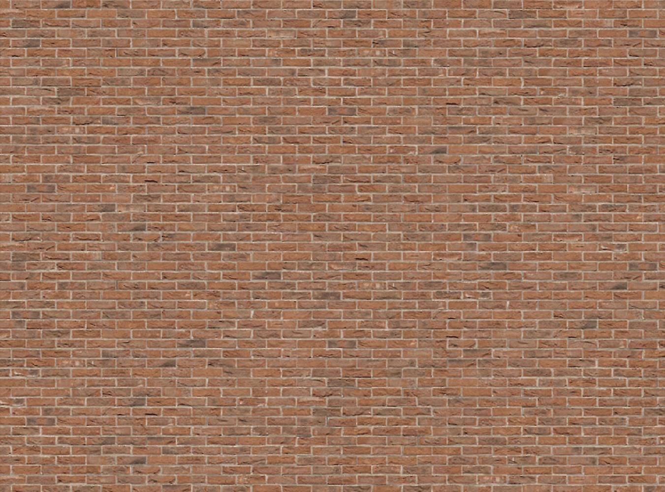 Dolls House Weathered Brick Stretcher Bond Exterior Diy Card Sheet 1:12 Scale