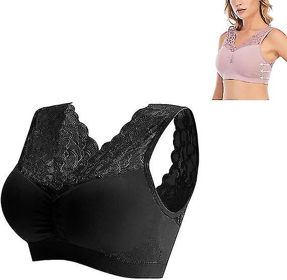 חזייה נגד נפילה בחזה, חזיות נולה נגד נפילה, חזיית ספורט למידות גדולות תחרה נושמת ללא ברזלים נגד נפילה