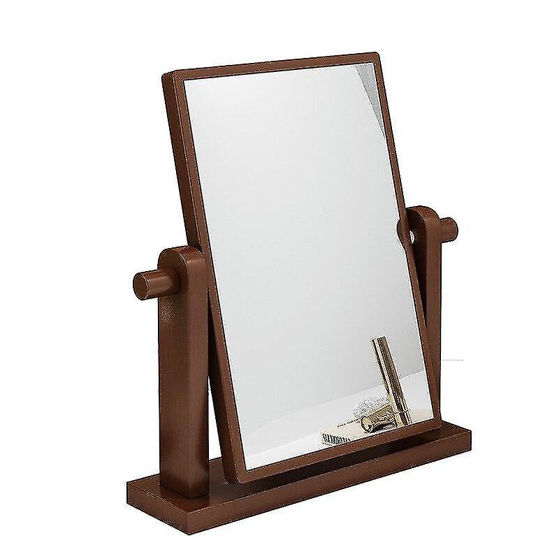 フェイスミラー 北欧風メイクアップミラーミラー 木製ベース 美容ツール ドロップシッピング メイクアップミラー ブラウン