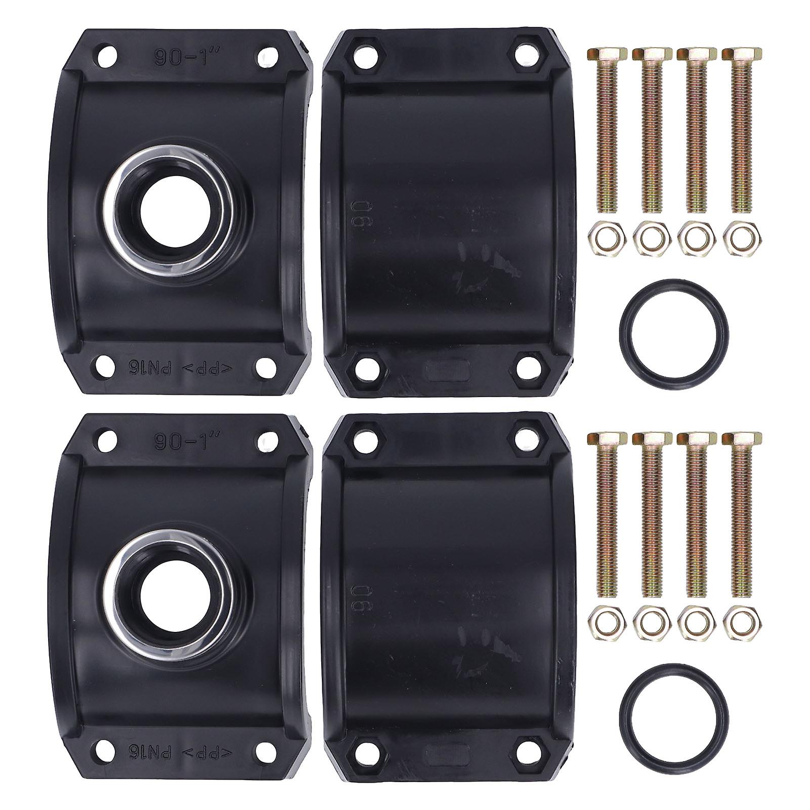 2Set Clamp On Saddle Tee PP Additional Interface Saddle Tee Kit Plastic Pipe Fittings for Gardening Irrigation Diversion G1 Female Thread