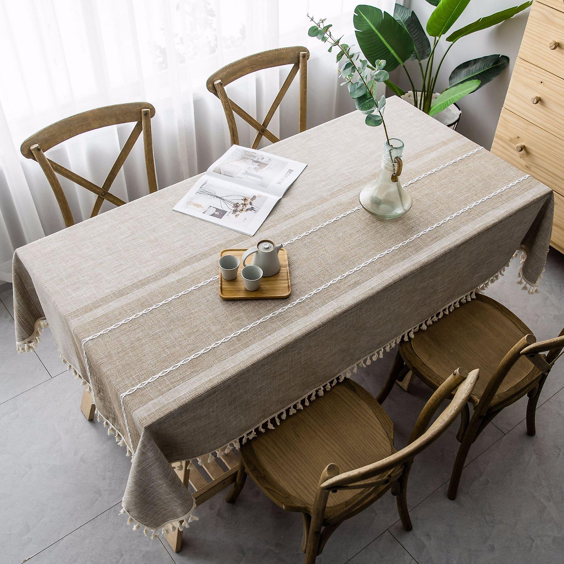 Rectangular Table Cloth for Dining Room Kitchen Decor,140 x 240 cm,Simple Elegant Table Cloth for Kitchen Table Decoration