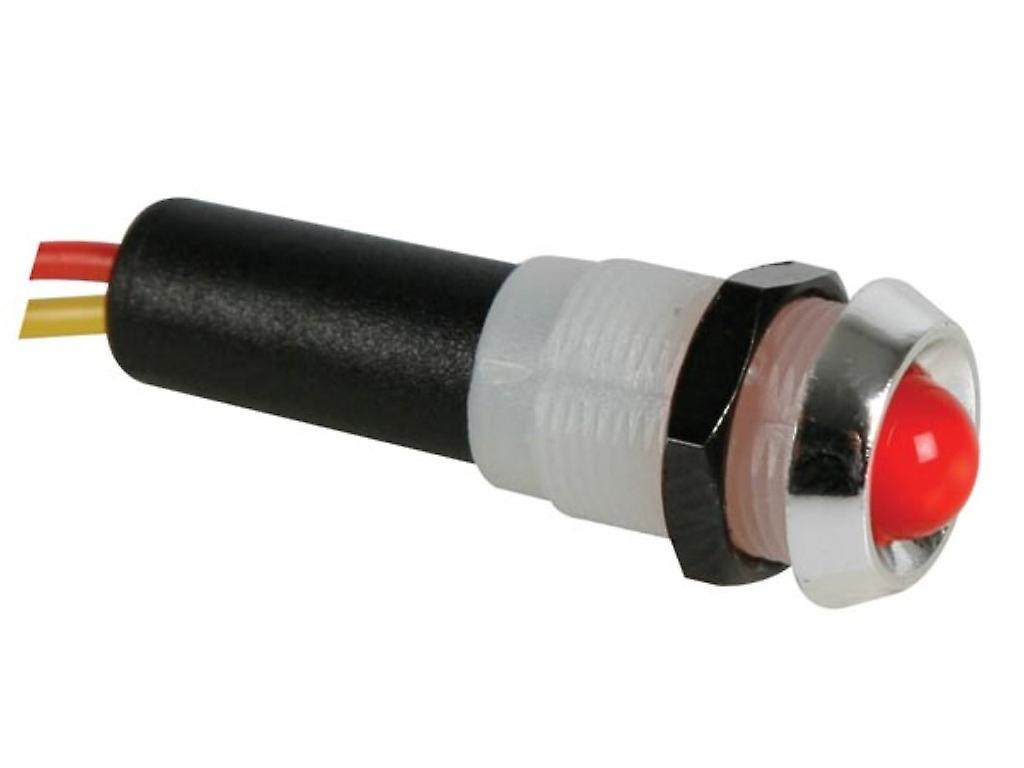 LED Bulb 12V Red - Chrome Housing