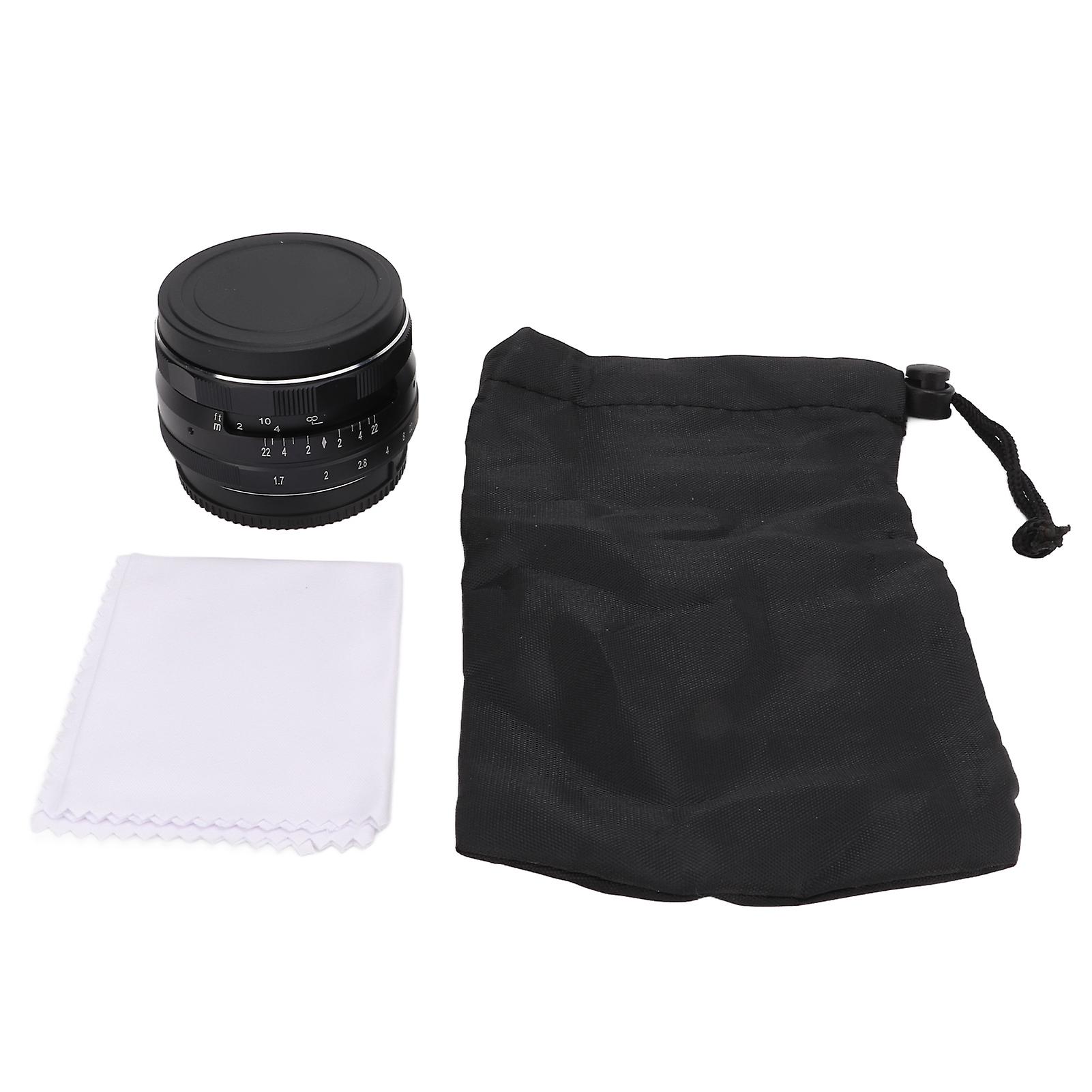 35mm F1.7 Large Aperture APS-C Lens: Manual Prime Lens for M4/3 Mount Cameras