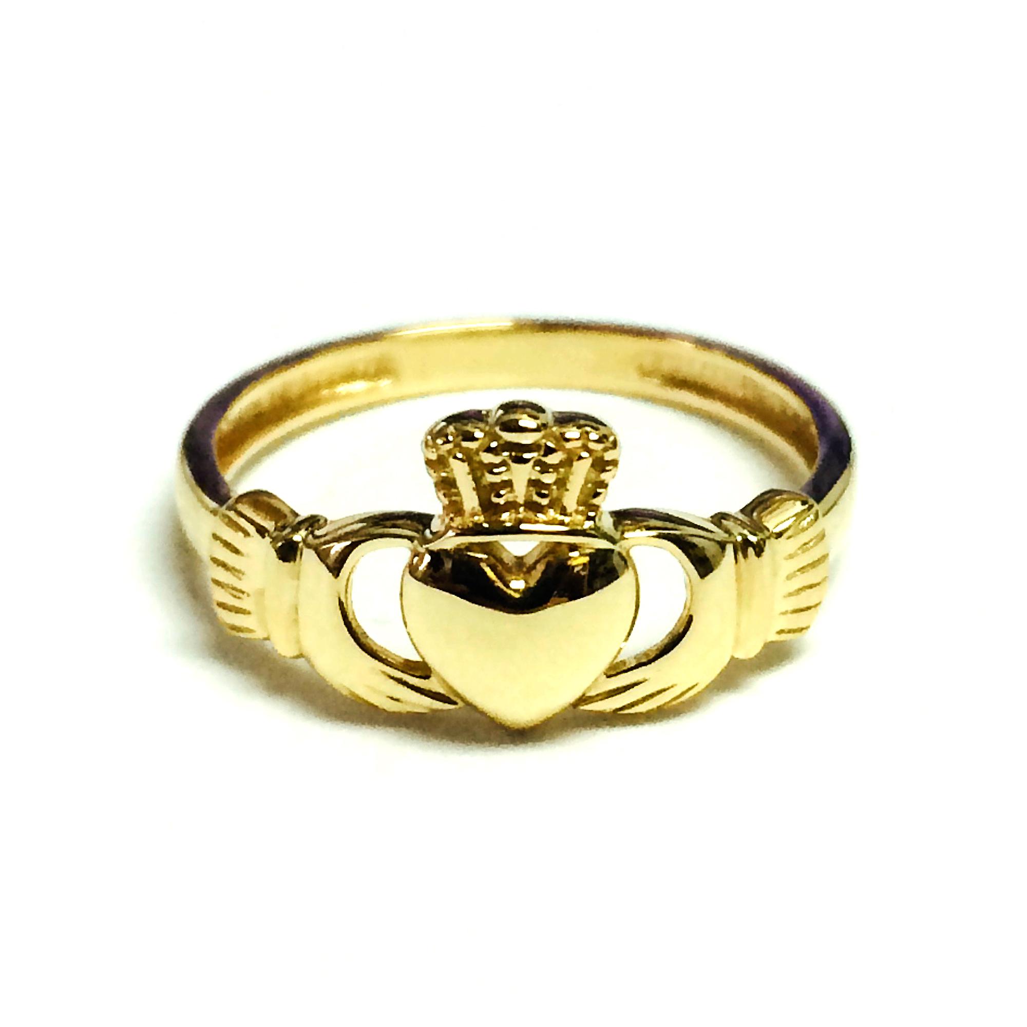 14 K Gult Guld Claddagh Ring Fruugo SE