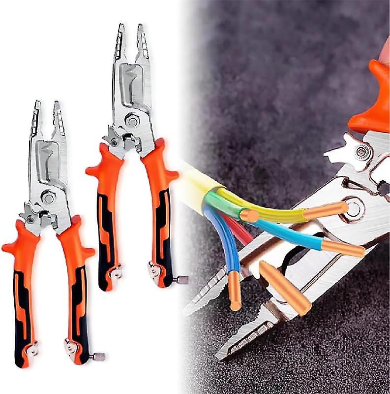 2024 Wire Strippers, 10-IN-1 Wire Stripper Wire Crimping Tool Wire Stripper Tool Wires Cable Crimper Crimping Tool Multifunctional Wire Stripper Profe