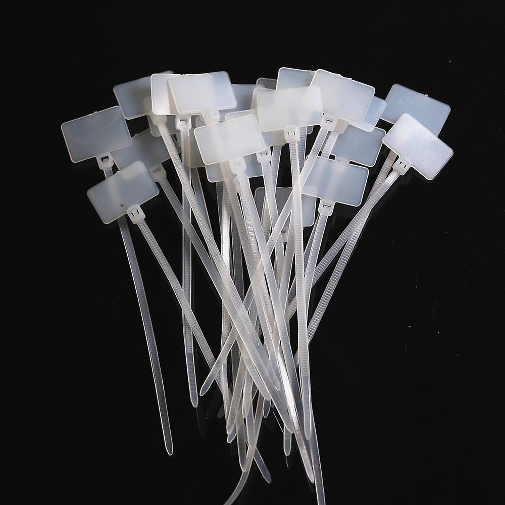 100pcs Muti-Purpose Nylon Tie Tags Self-Locking Network Cable Zip Finishing Tape Wire Loop Straps Labels