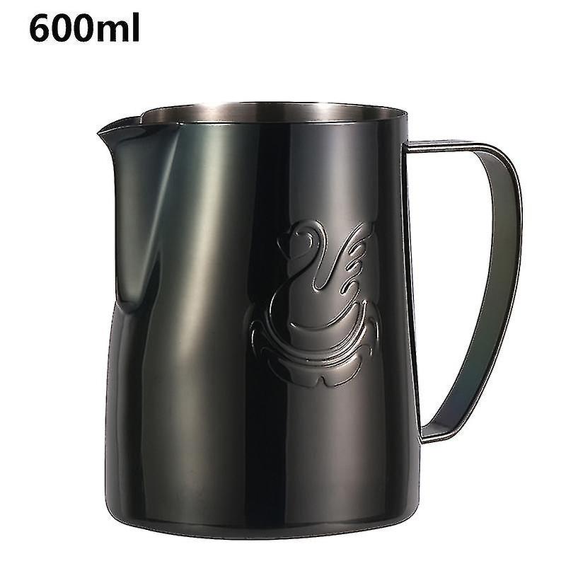 ミルクスチーム泡立てピッチャーステンレス鋼ノンスティックミルクジャグプルフラワーカップコーヒーカプチーノラテ600に最適