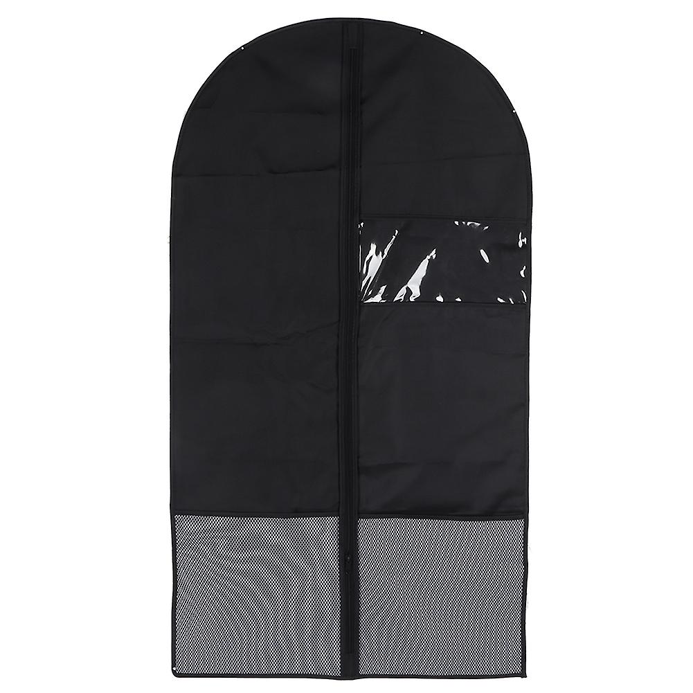 Washable Dust-Proof Foldable Clothes Cover Protector for Garment Suit Coat (Black)