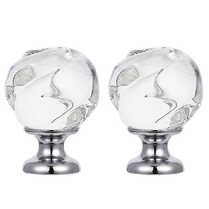 2pcs Crystal Glass Door Knobs