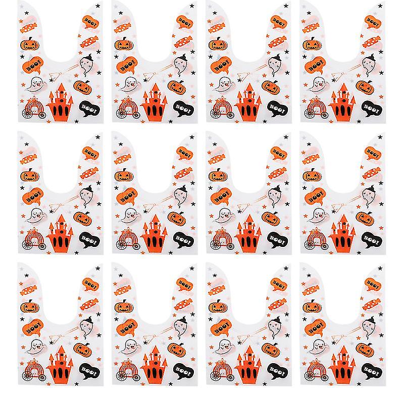 50pcs Halloween Plastic Pouch For Halloween Decorations