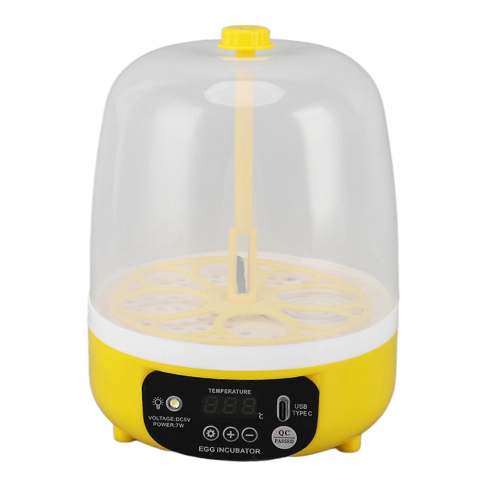 4 Eggs Incubator Temperature Humidity Control Visual Low Noise Energy Saving USB Mini Poultry Hatcher for Home Child Enlightenment Automatic Egg Turn