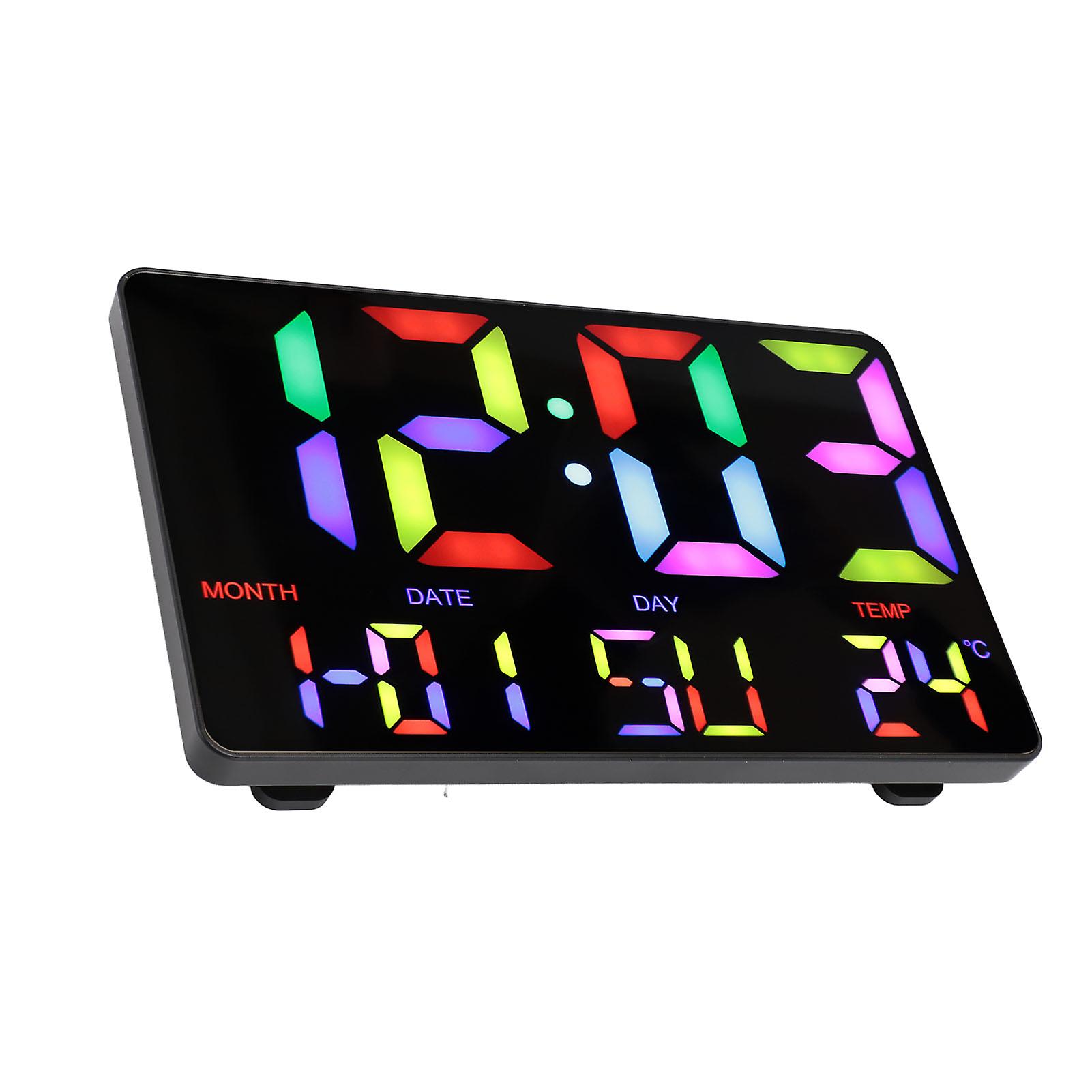 Large USB Powered LED Digital Clock with Remote & Alarm, 200mAh