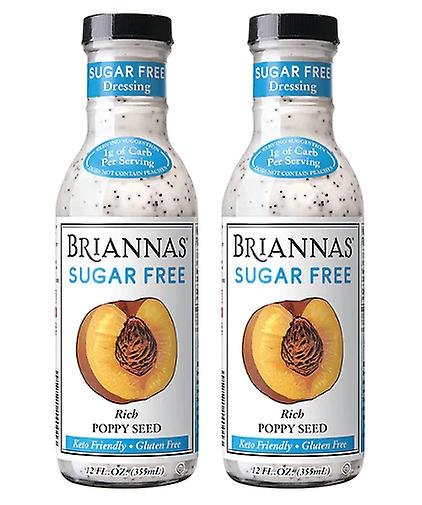 Briannas Sugar Free Rich Poppy Seed Dressing 2 Pack