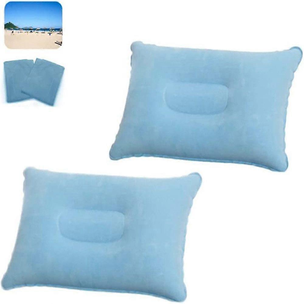 Pillow 2-Pack Inflatable Camping Pillow, Neck Support Flight Pillow Rectangular