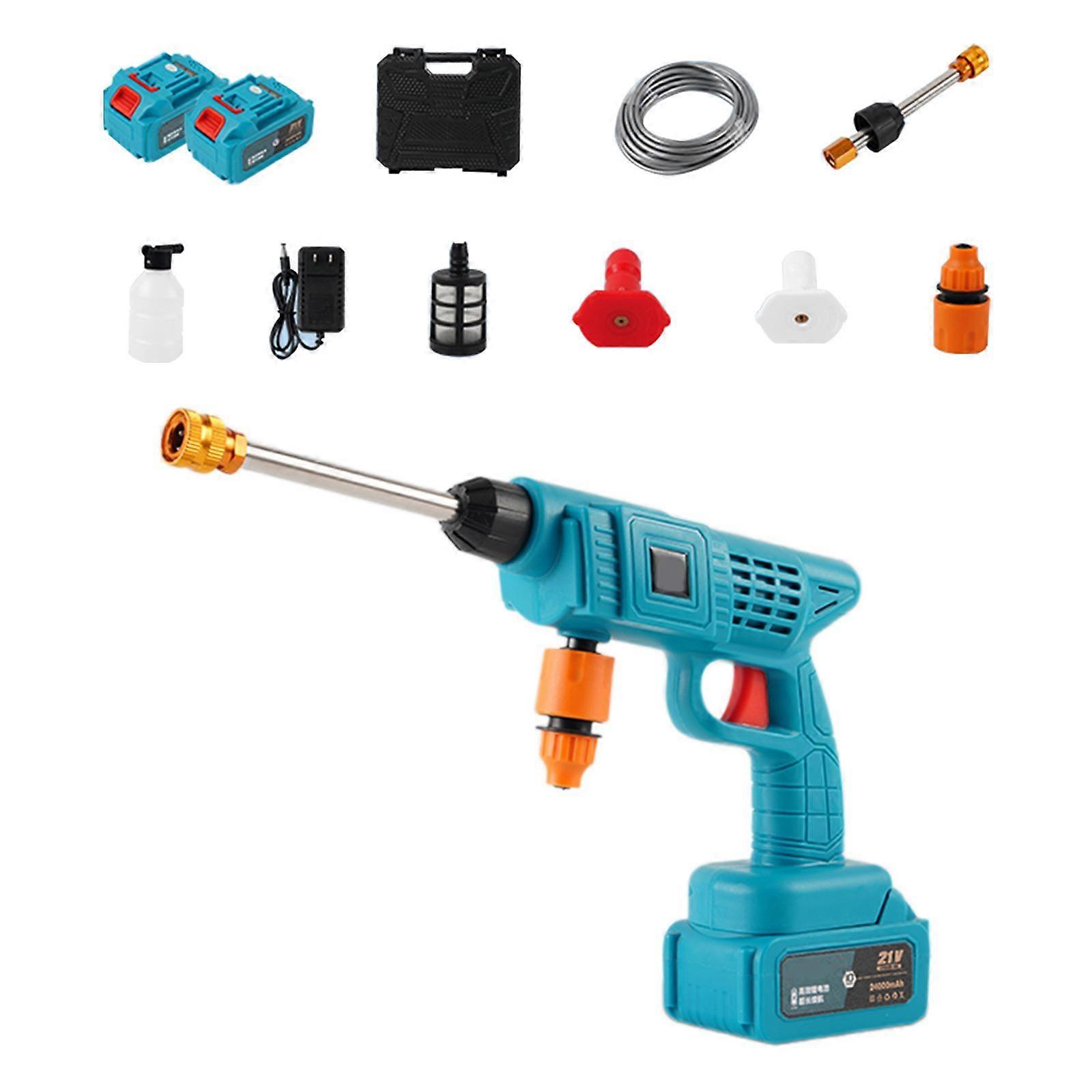 Cordless Pressure Washer Cleaner with 2 Adjustable Nozzles for Car Detailing