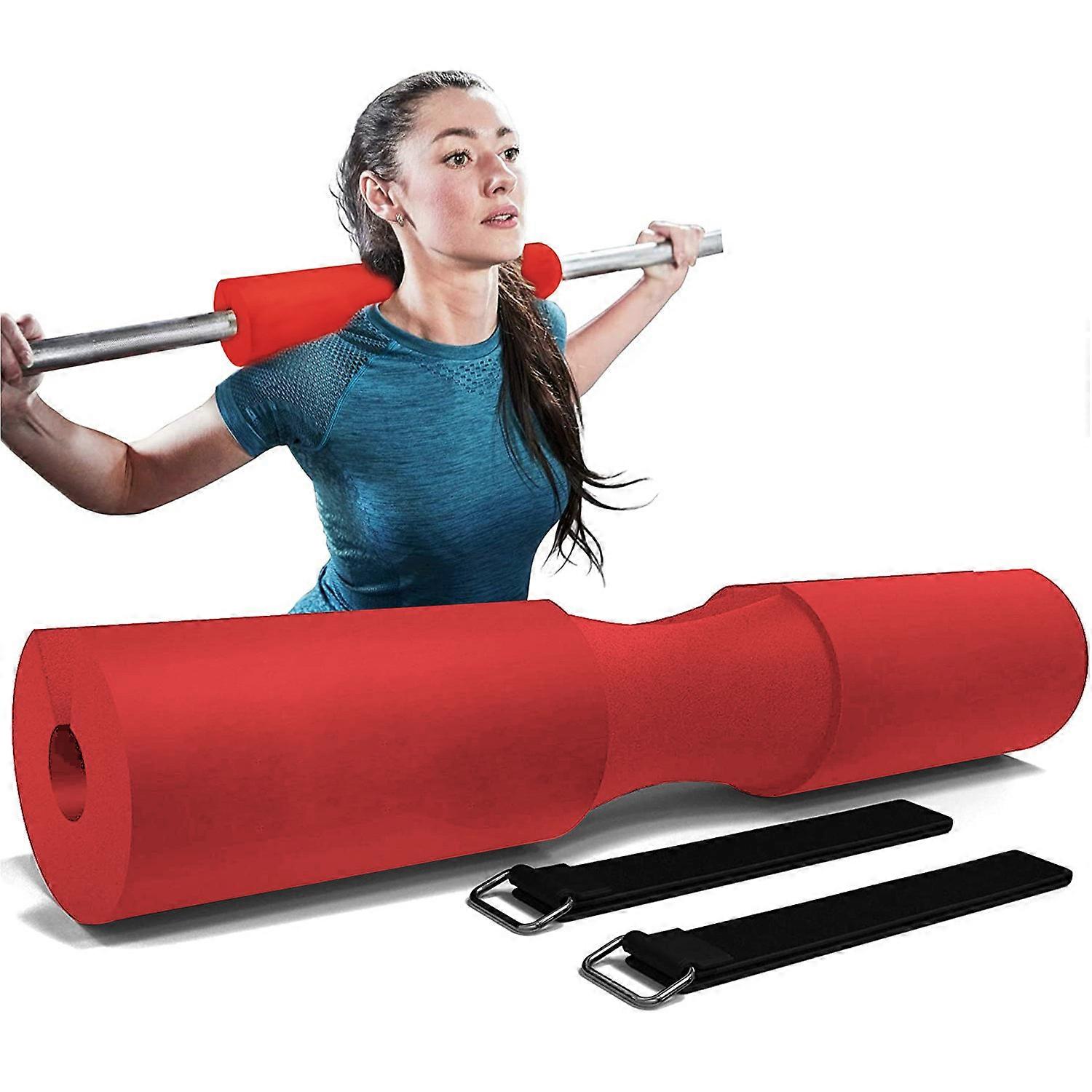 Barbell Squat Pad/Yoga Belt 100% Cotton Stretching Strap , Foot Leg Stretcher Band for Fitness Flexibility Workout Exercise