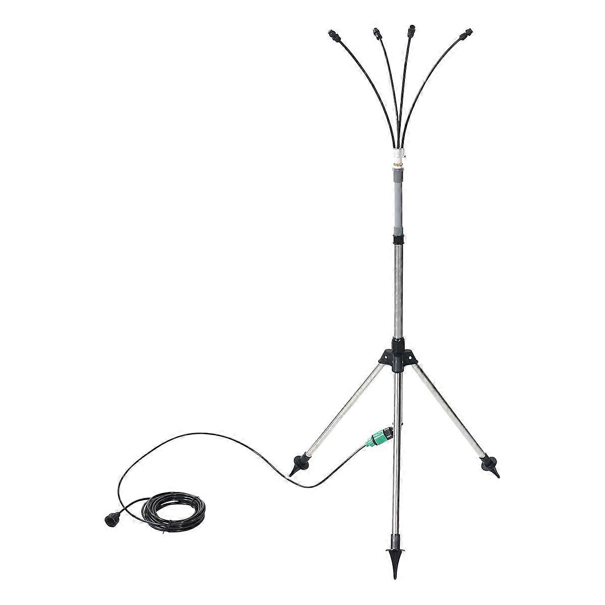 Standing Misters for Outside Patio, Adjustable Height 4.1 FT Stand Misting System for Cooling Outdoor, Portable Stand