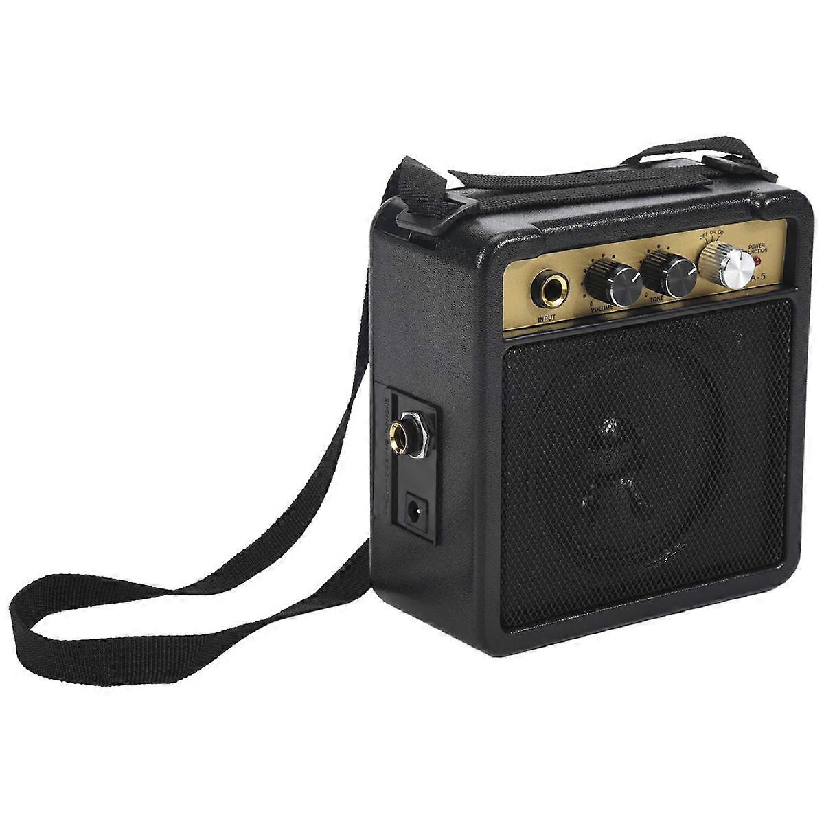 Mini wzmacniacz gitarowy Wzmacniacz Głośnik 5 W z wejściem 6,35 mm Wyjście słuchawkowe 1/4 cala Obsługuje regulację głośności