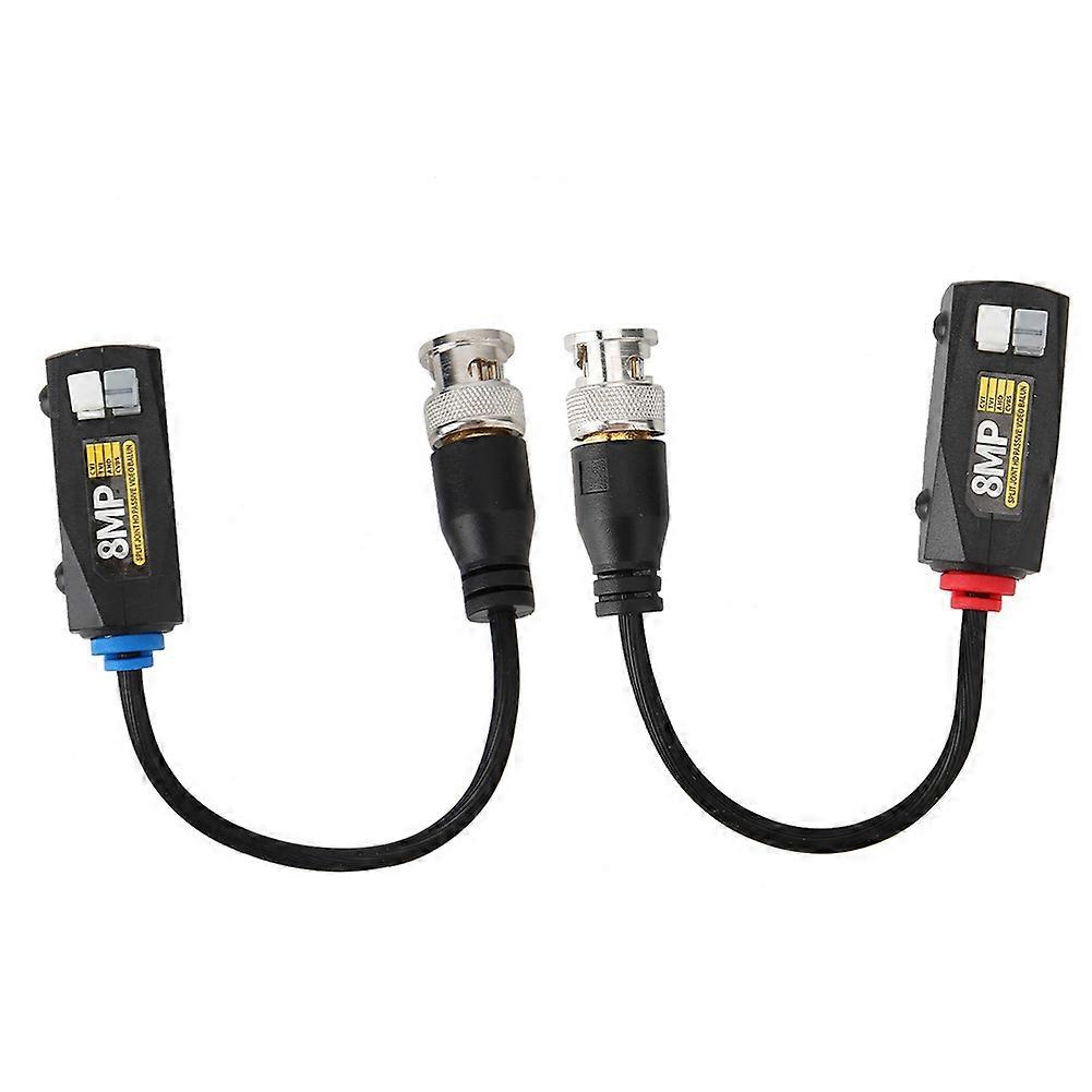 1 Pair 8mp High Definition Spliced Passive Video Balun Push Terminal Twisted Pair Transmitter