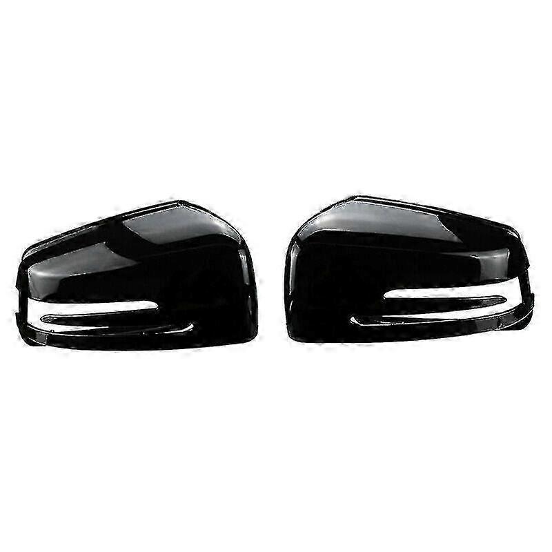 1 Pair Door Mirror Covers Side Mirror for - C E S Class W204 W212 W221 CLA GLA 2009-2013 Gloss Black