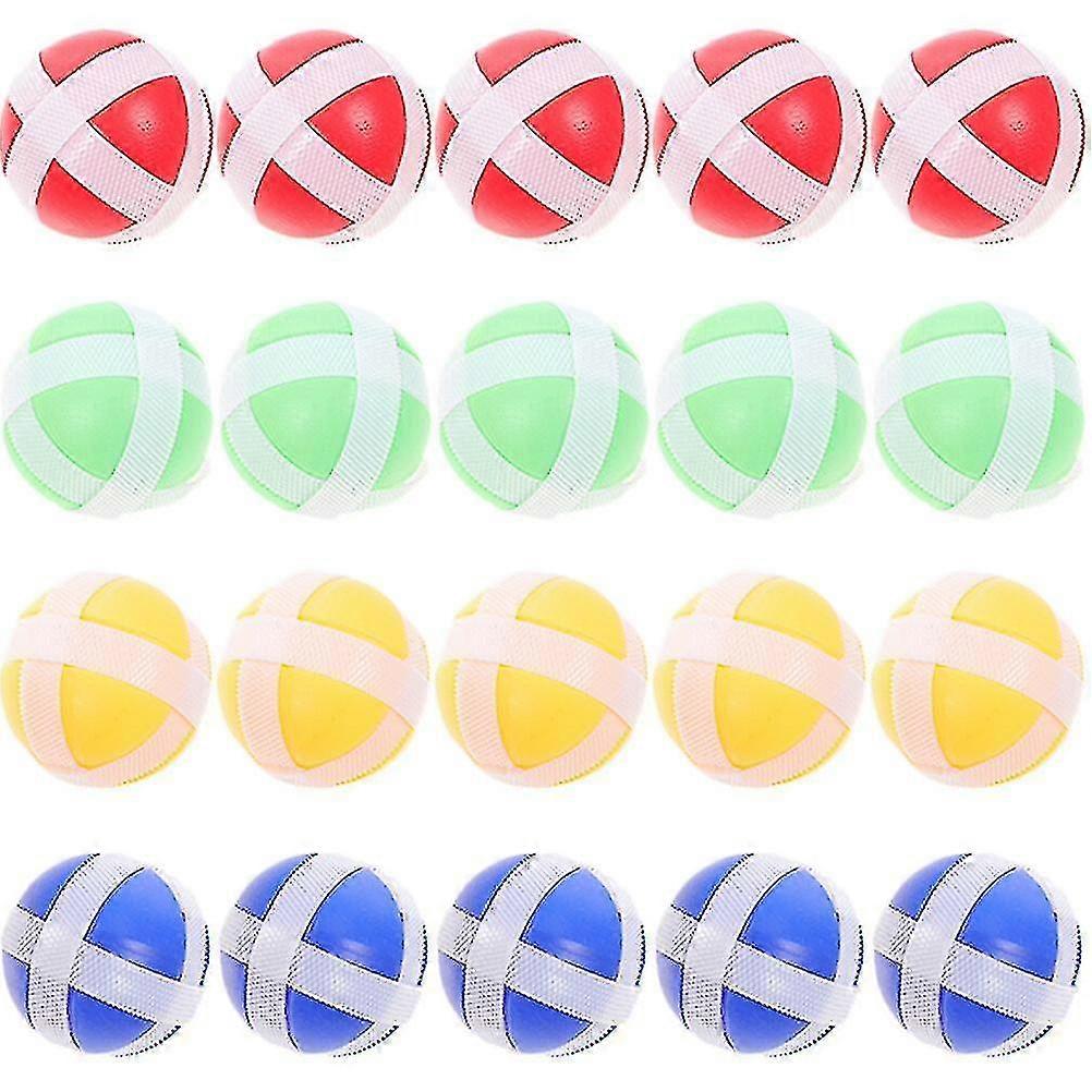 20pcs Dart Board Sticky Balls Kids Sticky Balls Toy Throwing Balls Dart Games Supplies