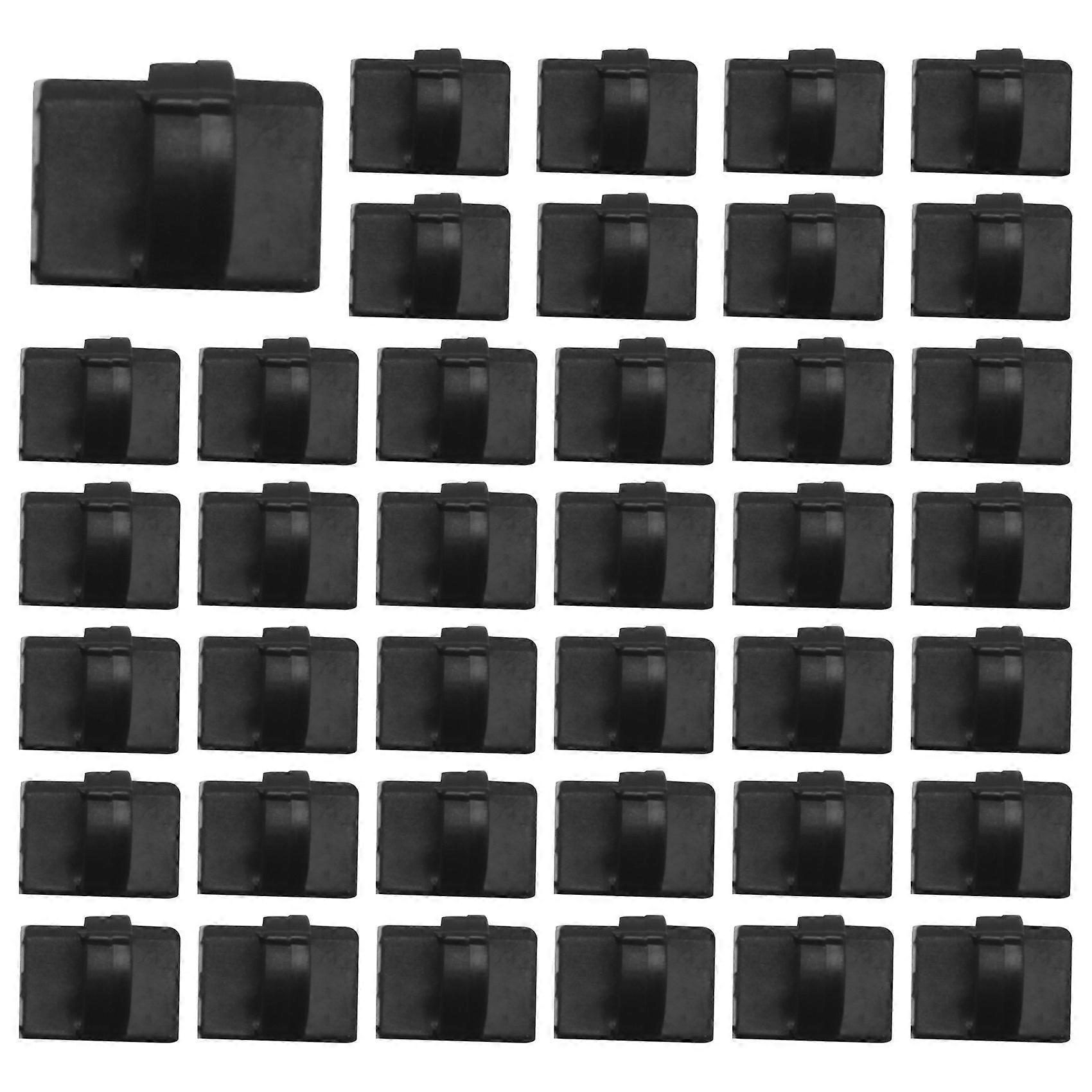 50 pcs. Self Adhesive Cable Clamp Plastic Rectangular Cable Tie Quick Bind Cable Wire Management Ho