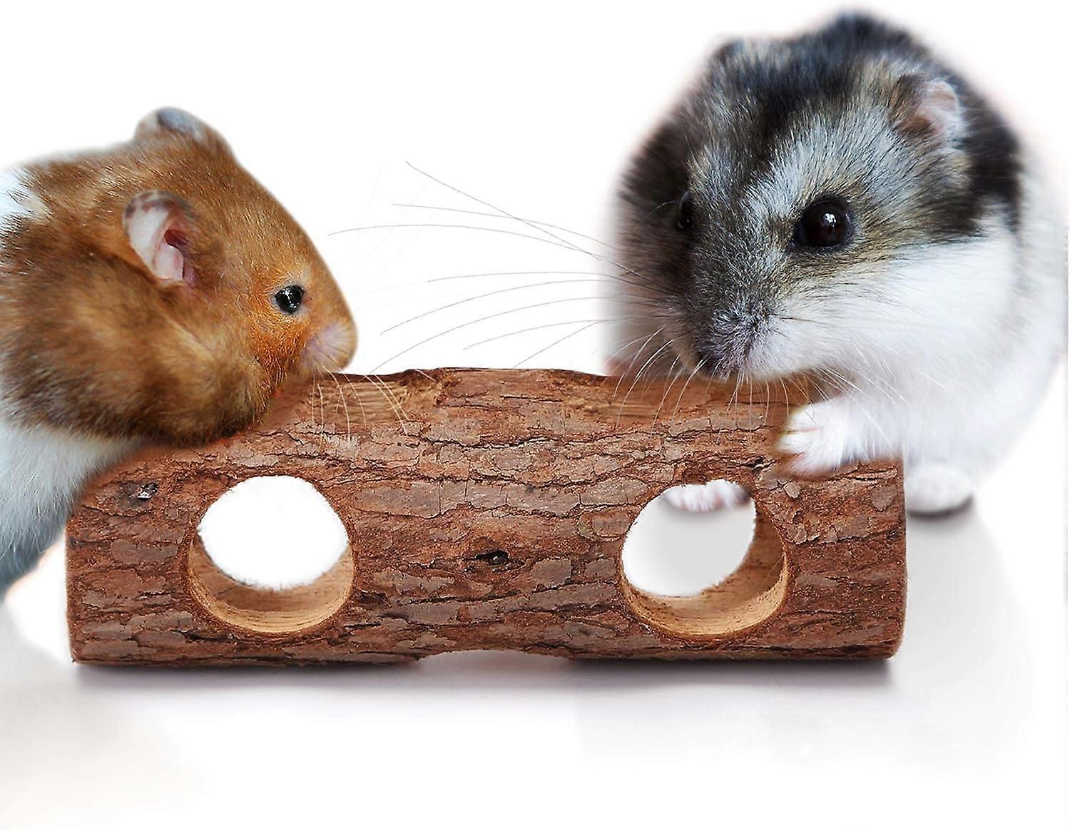 QQDD Hamster and Gerbil Log Chew Toy, Chinese Fir Log compatible with Lumberjack Hammies, Great